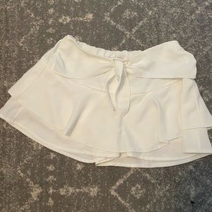 White ruffle skirt